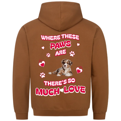 Where These Paws Are – Personalized Premium Hoodie with Costum Backprint