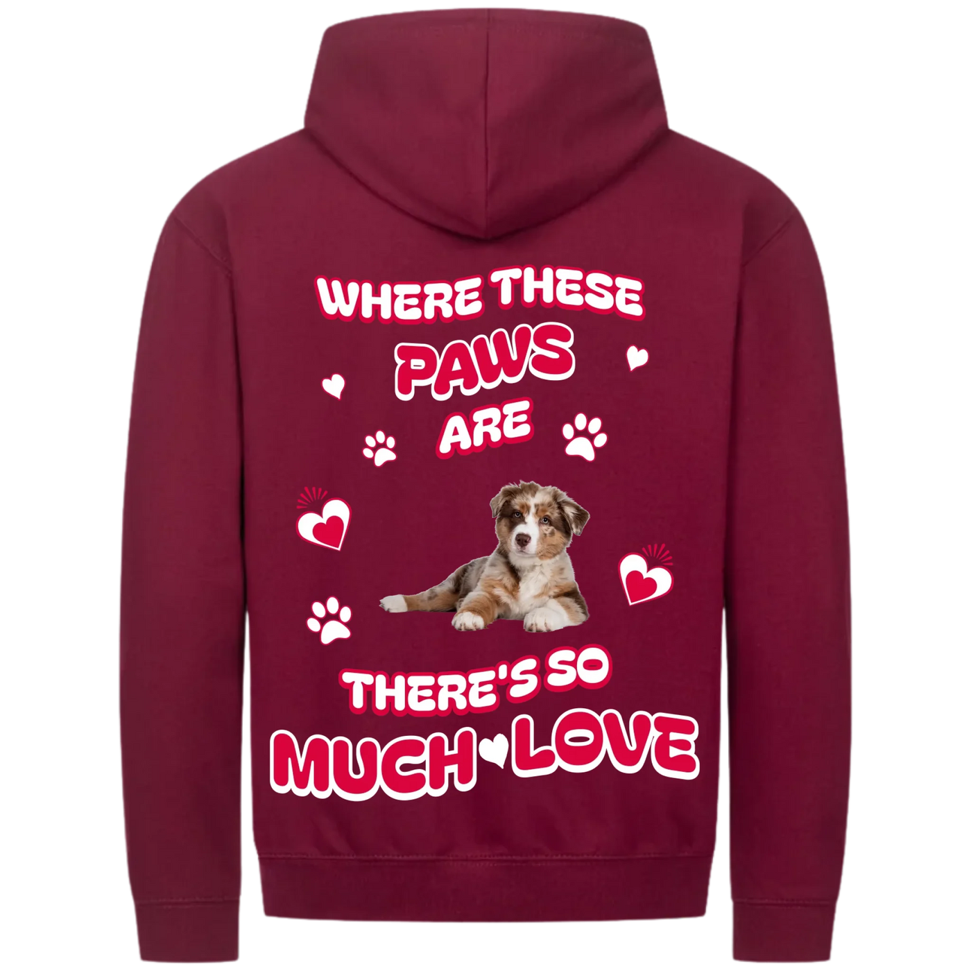 MP Zipper Hoodie burgundy back 2048 x 2048px