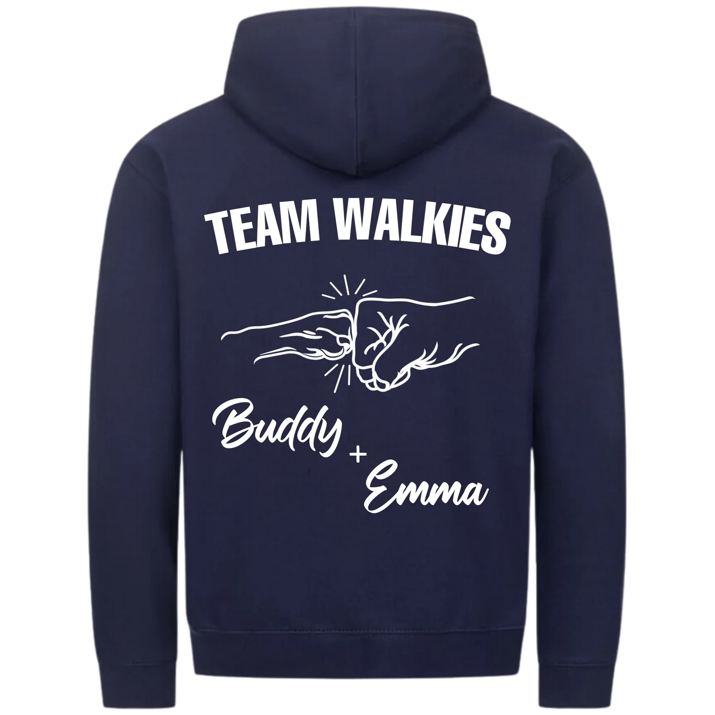 Team Walkies – Personalized Premium Zipper Hoodie with Custom Backprint
