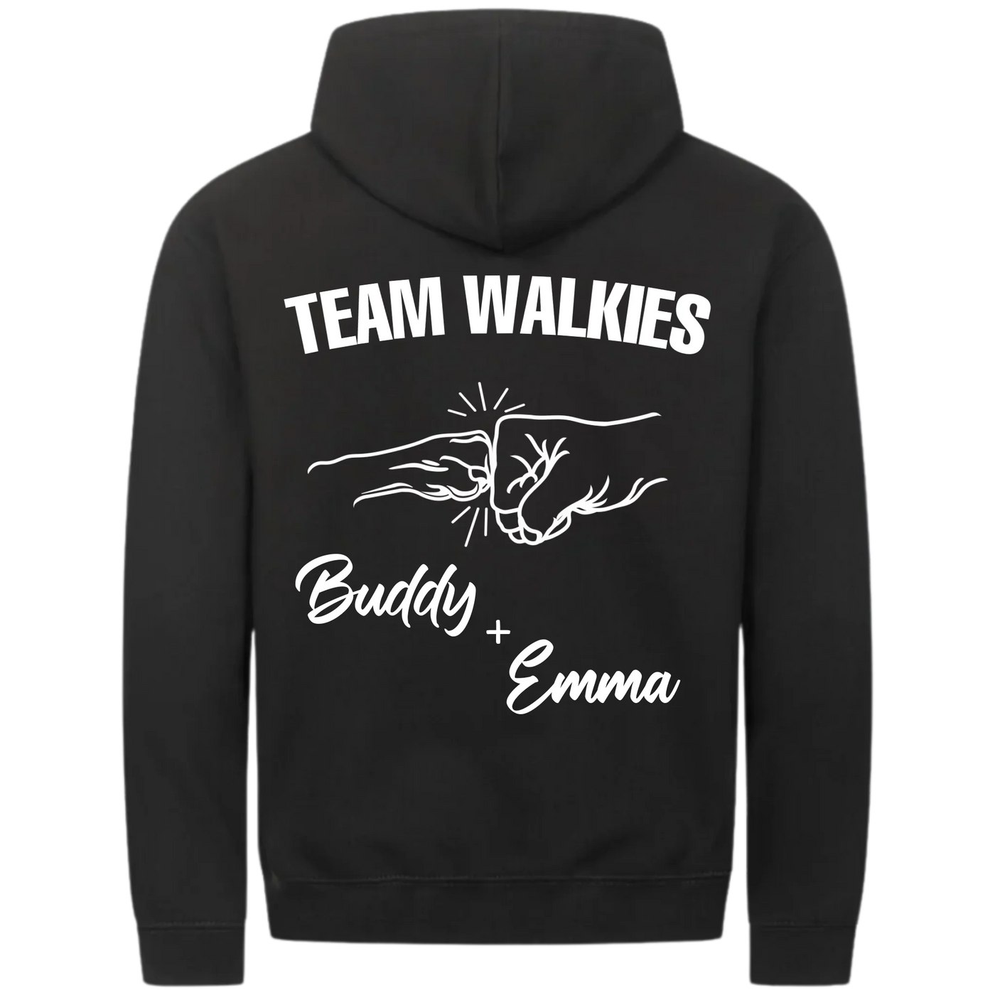 Team Walkies – Personalized Premium Zipper Hoodie with Custom Backprint