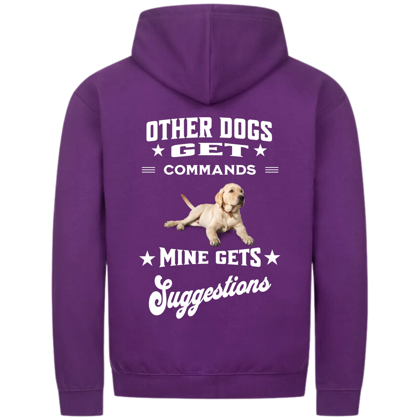 Other Dogs Get Commands  – Personalized Premium Zipper Hoodie with Custom Backprint