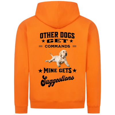 Other Dogs Get Commands  – Personalized Premium Zipper Hoodie with Custom Backprint