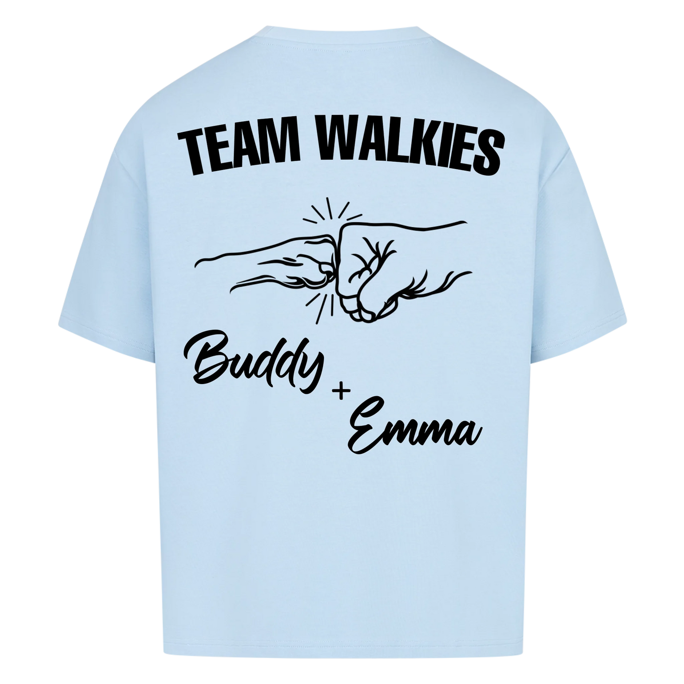 Team Walkies – Personalized Oversized Shirt with Custom Backprint