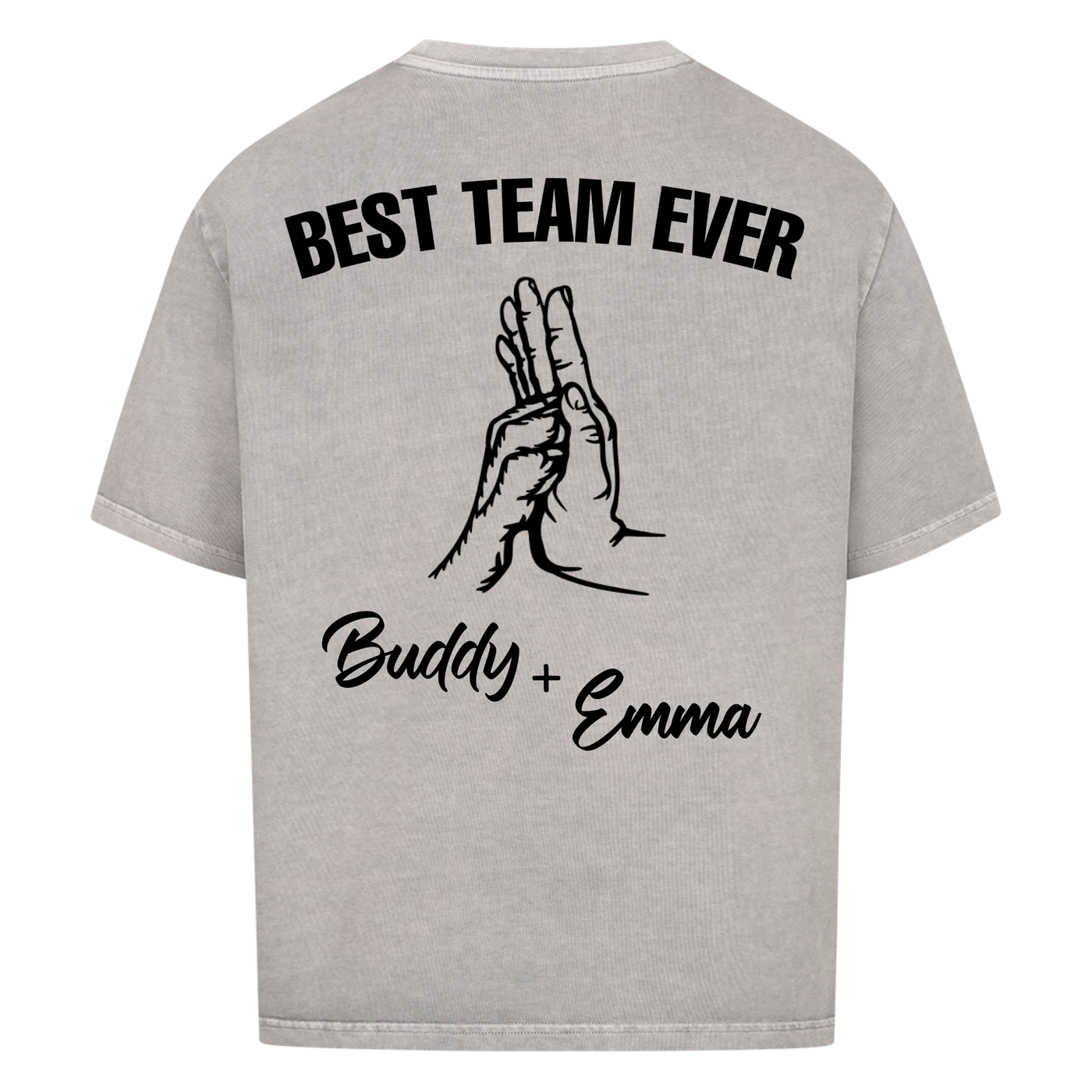 Best Team Ever – Personalized Oversized Shirt with Custom Backprint