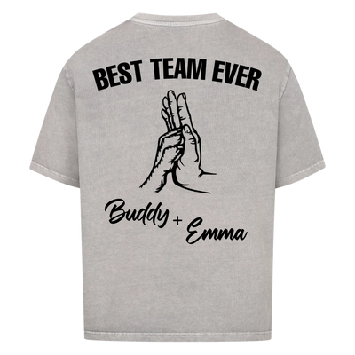Best Team Ever – Personalized Oversized Shirt with Custom Backprint