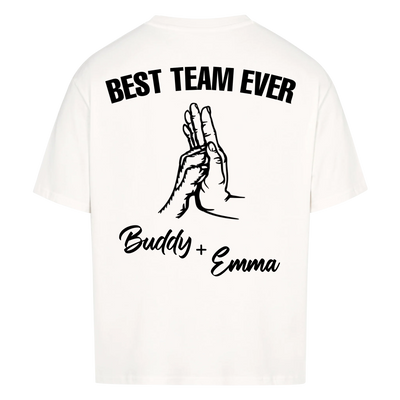 Best Team Ever – Personalized Oversized Shirt with Custom Backprint