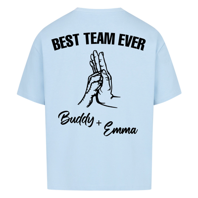 Best Team Ever – Personalized Oversized Shirt with Custom Backprint