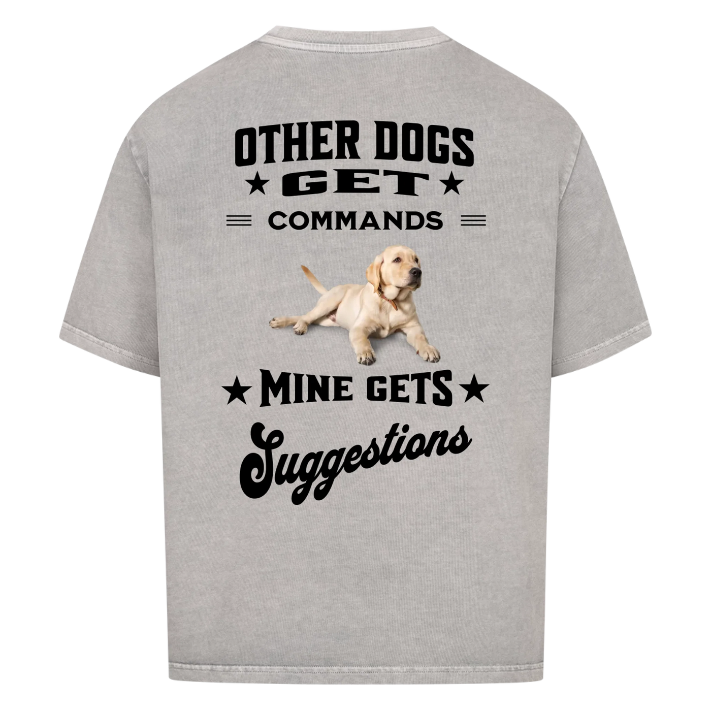 Other Dogs Get Commands – Personalized Oversized Shirt with Custom Backprint