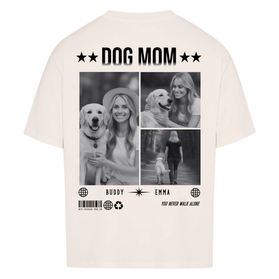 Dog Mom Photo Collage – Personalized Oversized Shirt with Custom Backprint