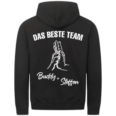 Das beste Team - Personalisierbarer Classic Zipper Hoodie Unisex