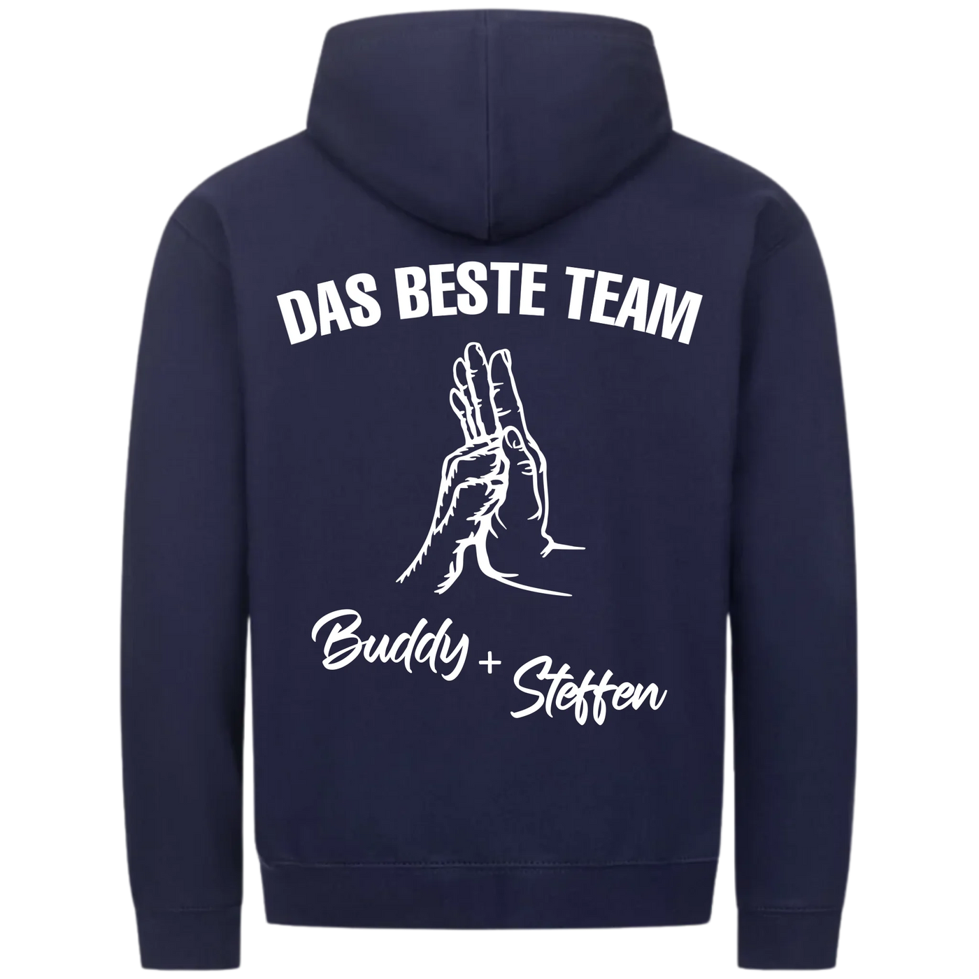 Das beste Team - Personalisierbarer Classic Zipper Hoodie Unisex