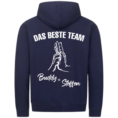 Das beste Team - Personalisierbarer Classic Zipper Hoodie Unisex