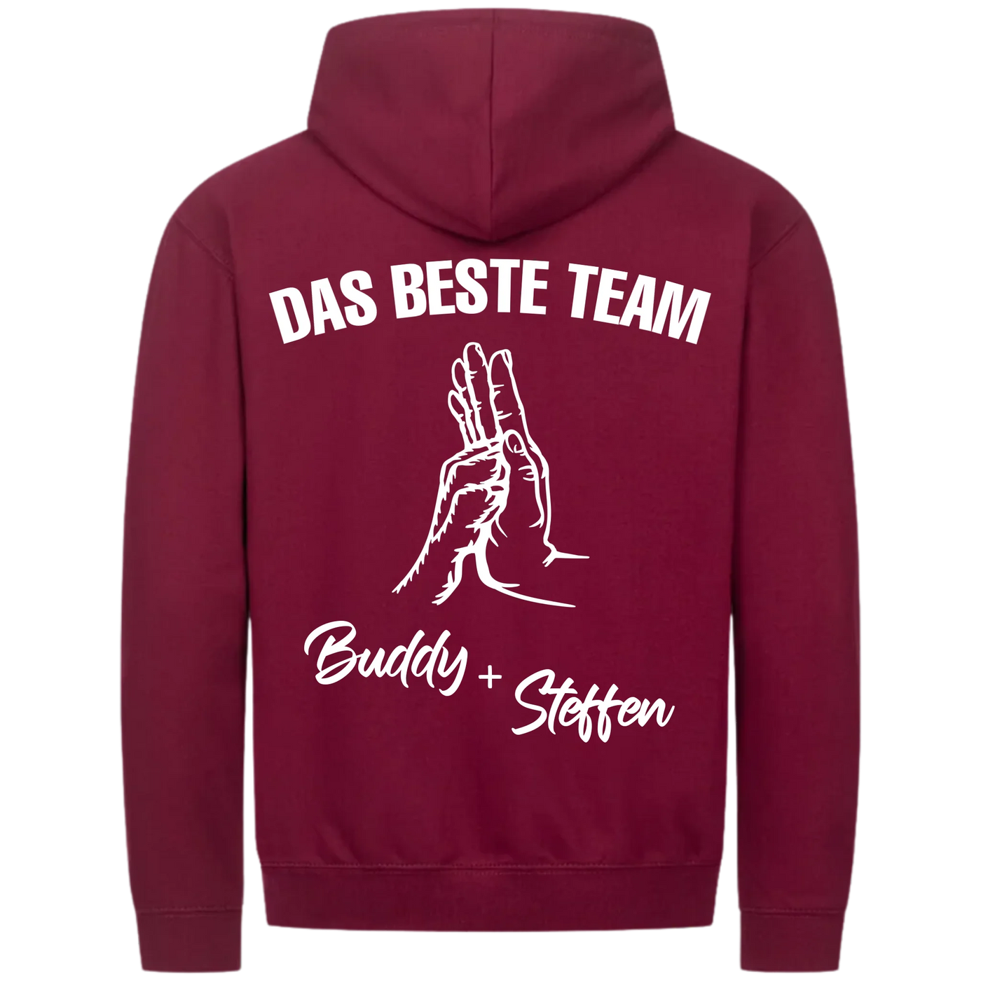 MP Zipper Hoodie burgundy back 2048 x 2048px