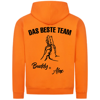 Das beste Team - Personalisierbarer Classic Zipper Hoodie Unisex