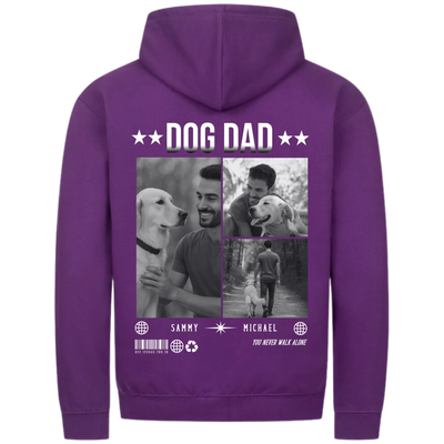 DOG DAD Fotocollage - Personalisierbarer Classic Zipper Hoodie Unisex