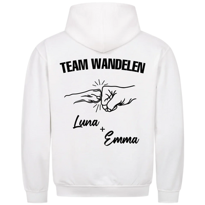 Team Wandelen – Premium Hoodie met Rugprint