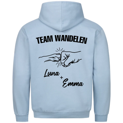 Team Wandelen – Premium Hoodie met Rugprint
