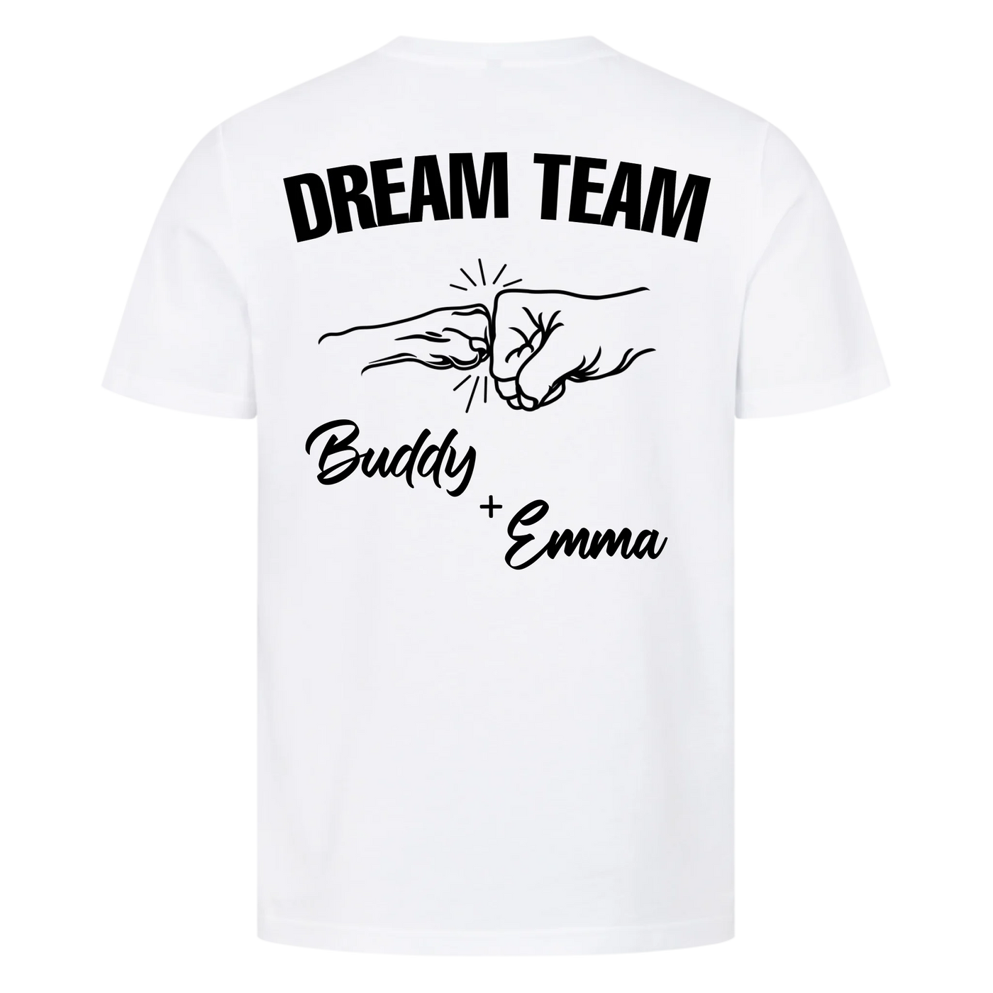 Dream Team – Gepersonaliseerd Premium T-Shirt met Rugprint