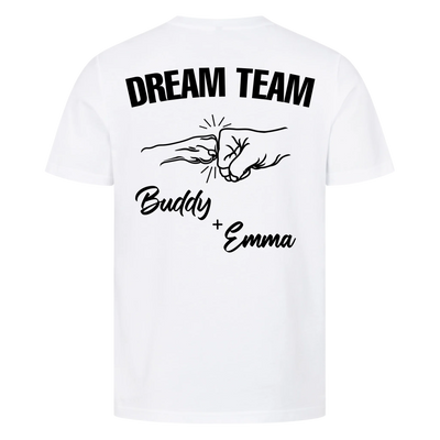 Dream Team – Gepersonaliseerd Premium T-Shirt met Rugprint