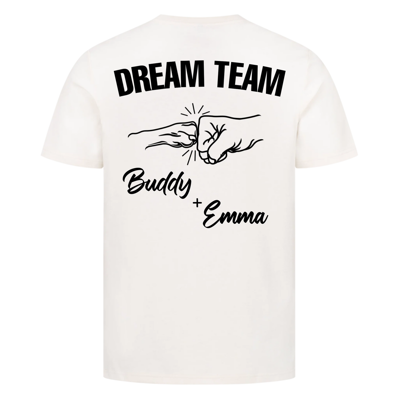 Dream Team – Gepersonaliseerd Premium T-Shirt met Rugprint