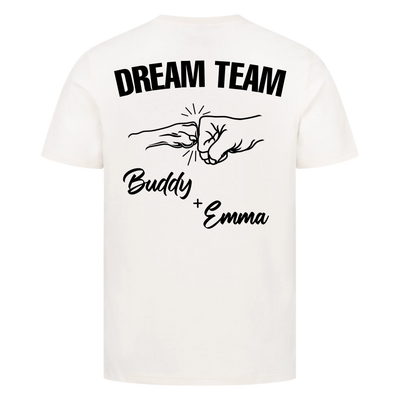 Dream Team – Gepersonaliseerd Premium T-Shirt met Rugprint