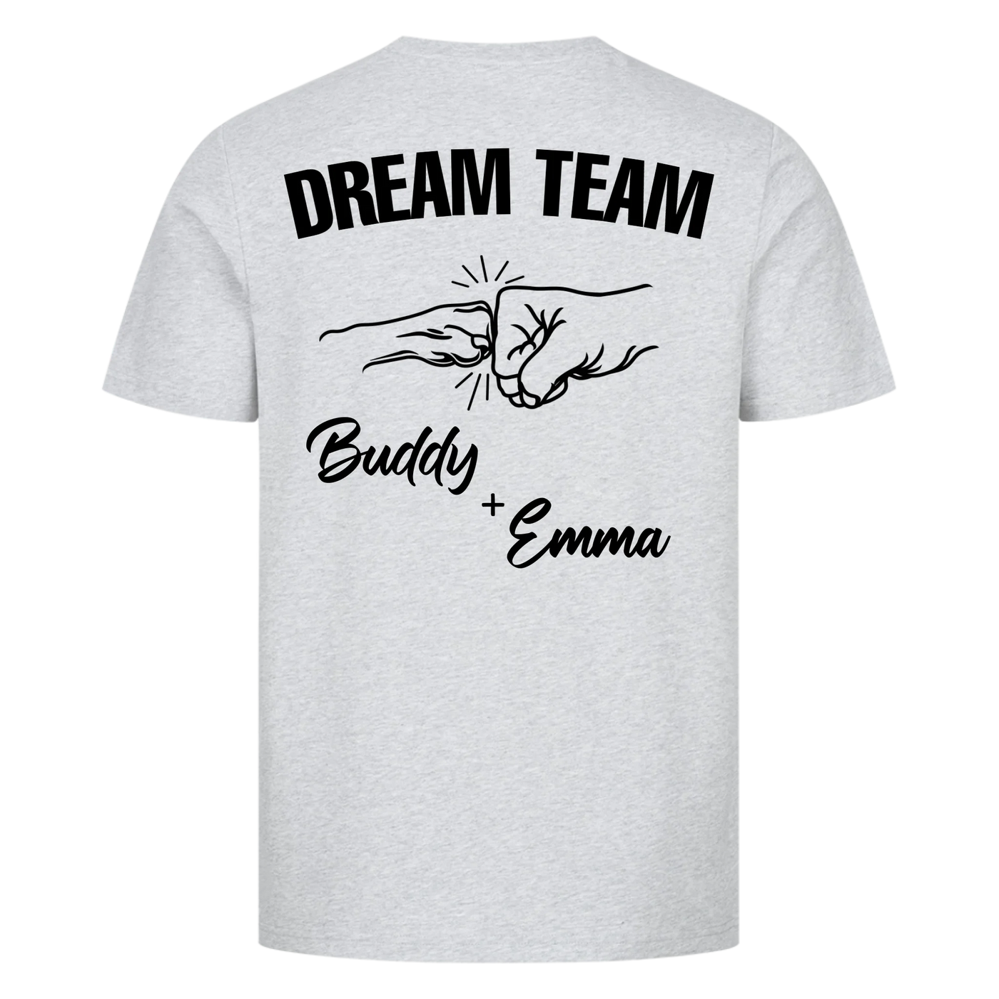 Dream Team – Gepersonaliseerd Premium T-Shirt met Rugprint