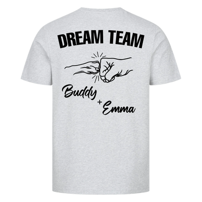 Dream Team – Gepersonaliseerd Premium T-Shirt met Rugprint