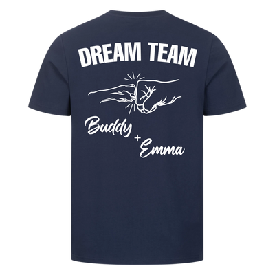 Dream Team – Gepersonaliseerd Premium T-Shirt met Rugprint