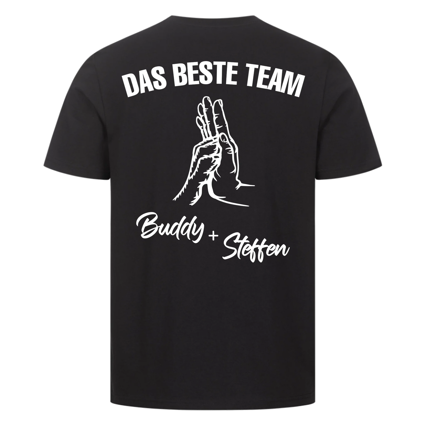 Das beste Team - Personalisierbares Unisex T-Shirt Rückendruck