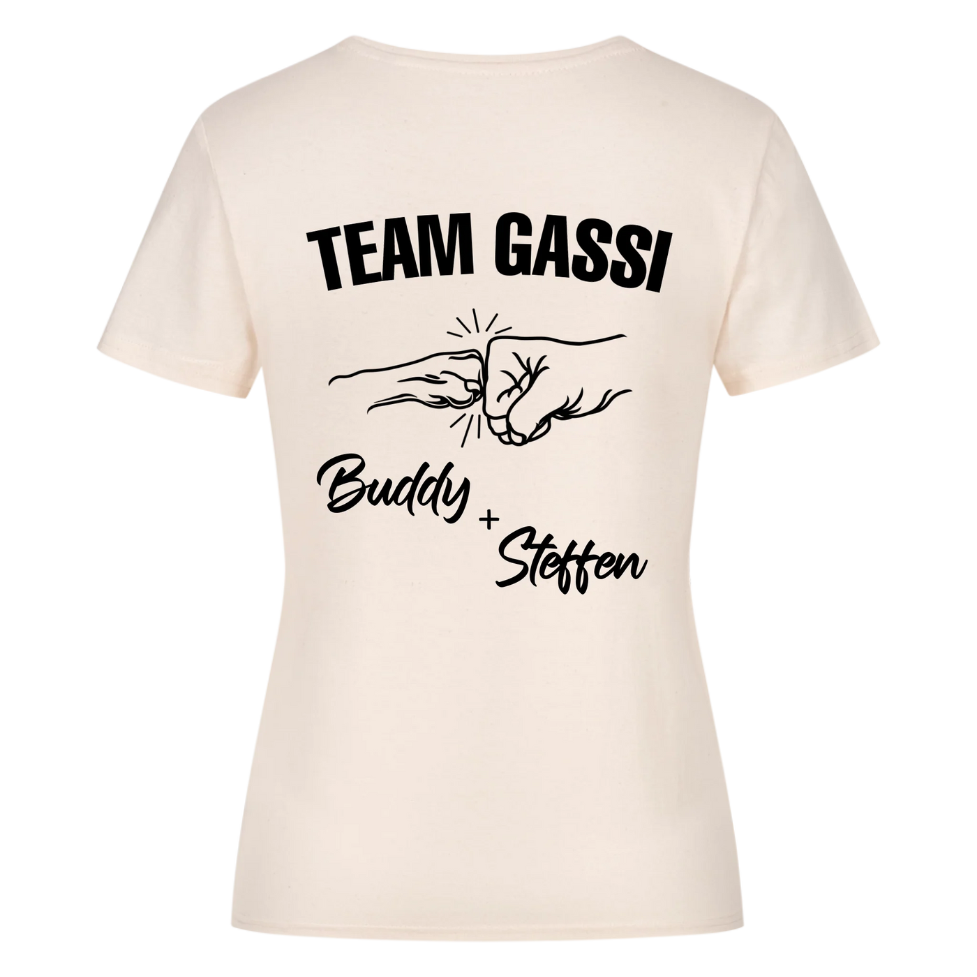 Team Gassi Fauststoß - Individuelles Damen Shirt Rückendruck
