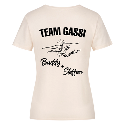 Team Gassi Fauststoß - Individuelles Damen Shirt Rückendruck