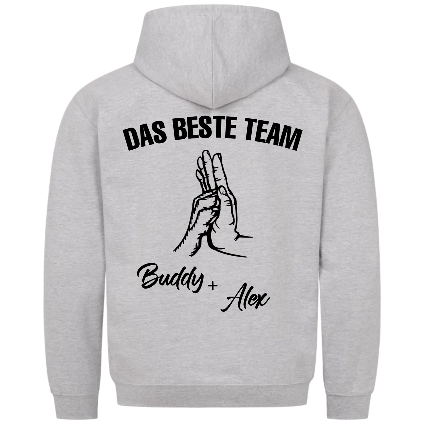Das beste Team - Personalisierbarer Unisex Hoodie Rückendruck