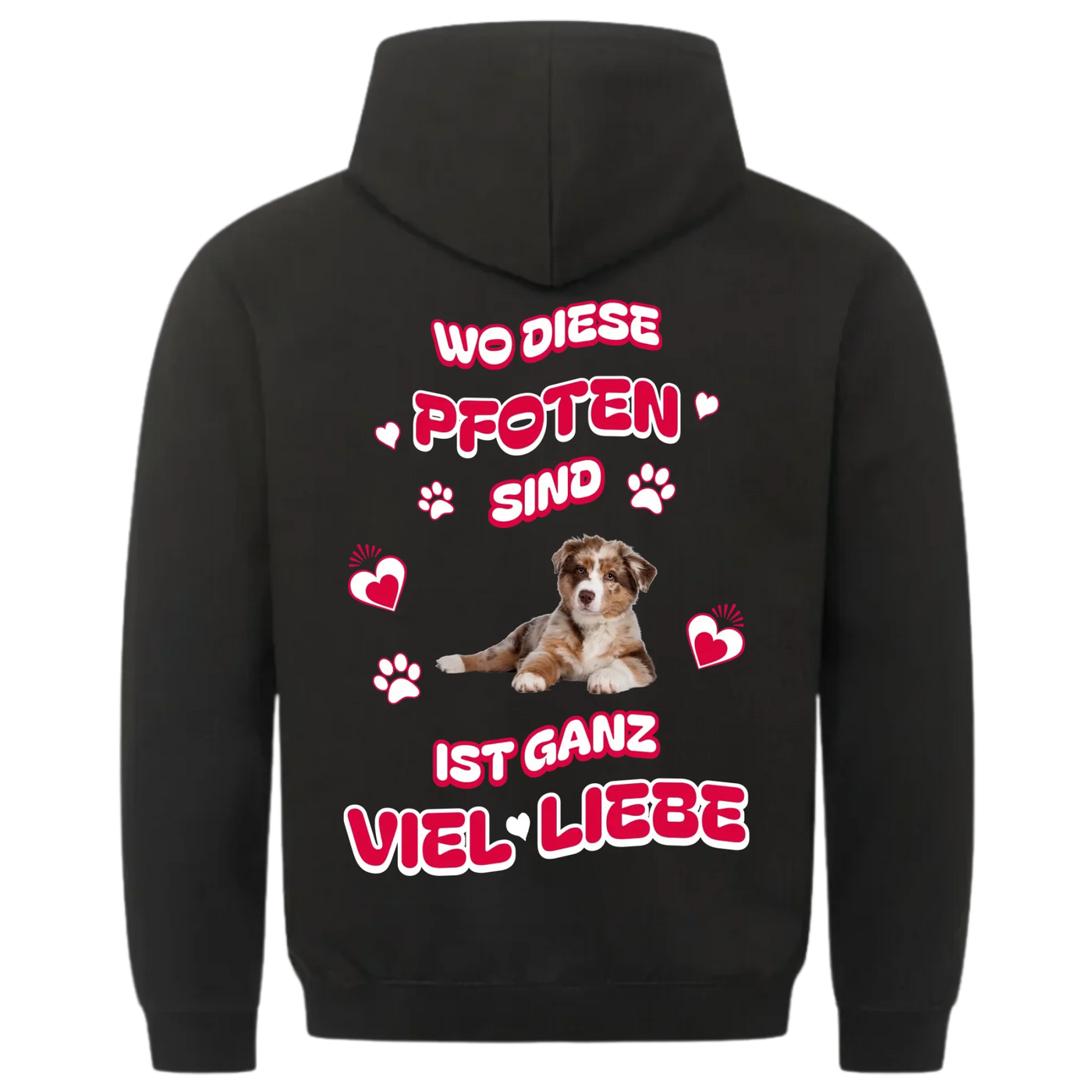 Wo diese Pfoten sind - Personalisierbarer Classic Hoodie Unisex
