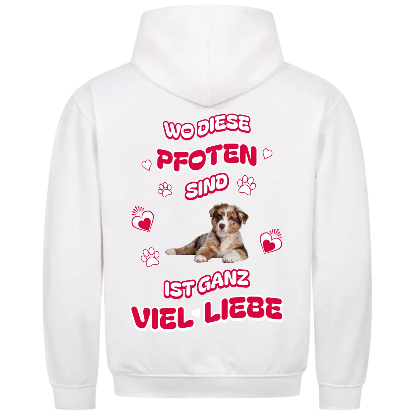 Wo diese Pfoten sind - Personalisierbarer Classic Hoodie Unisex