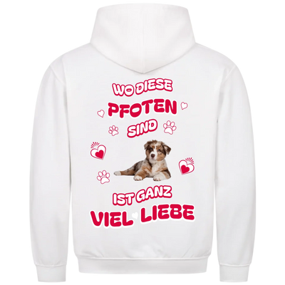 Wo diese Pfoten sind - Personalisierbarer Classic Hoodie Unisex