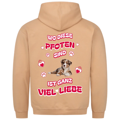 Wo diese Pfoten sind - Personalisierbarer Classic Hoodie Unisex