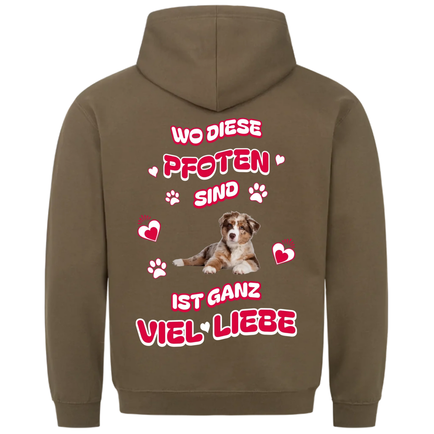 Wo diese Pfoten sind - Personalisierbarer Classic Hoodie Unisex