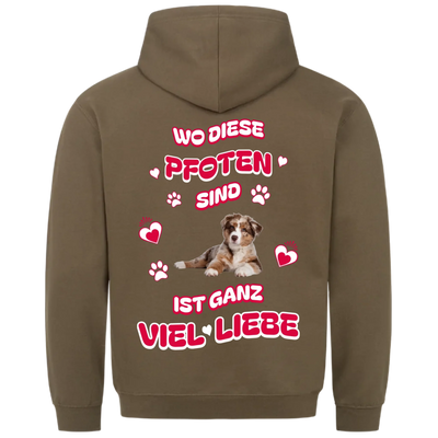 Wo diese Pfoten sind - Personalisierbarer Classic Hoodie Unisex