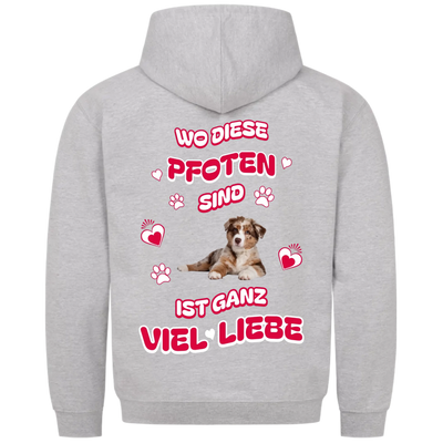 Wo diese Pfoten sind - Personalisierbarer Classic Hoodie Unisex